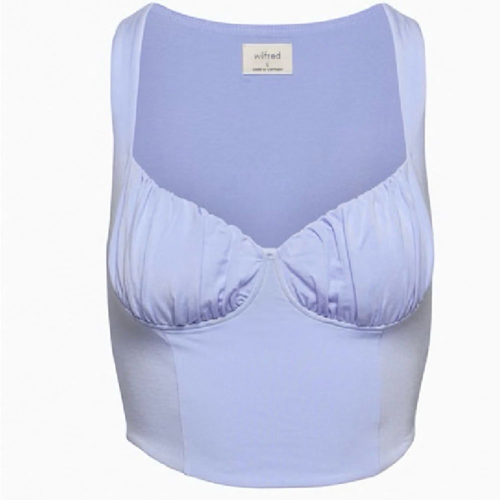 Aritzia Wilfred Gretel bustier Top Soft Iris 🩵💜💙